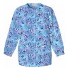 Healthcare Cherokee Scrub HQ Lab Coats & Jackets | Cherokee Scrub Hq Fly By Night Jewel Neck Warm Up Scrub Jacket Print