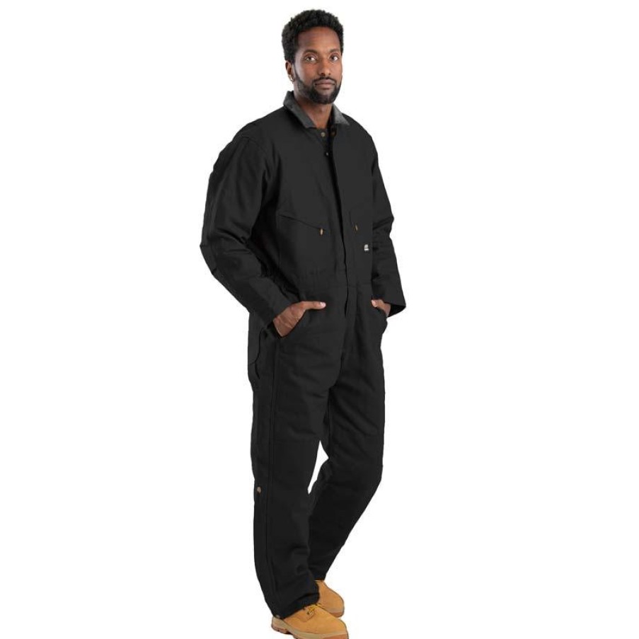 Outerwear Berne Coveralls | Berne Men'S Deluxe Quilt Lined Insulated Coveralls