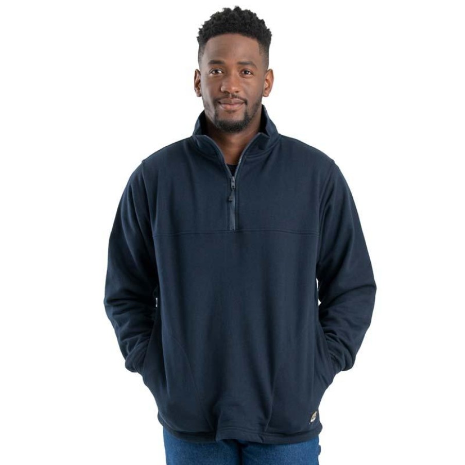 Outerwear Berne Sweatshirts | Berne Men'S Original Thermal Lined 1/4 Zip Sweatshirt