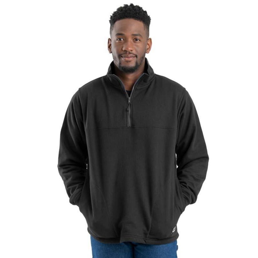 Outerwear Berne Sweatshirts | Berne Men'S Original Thermal Lined 1/4 Zip Sweatshirt