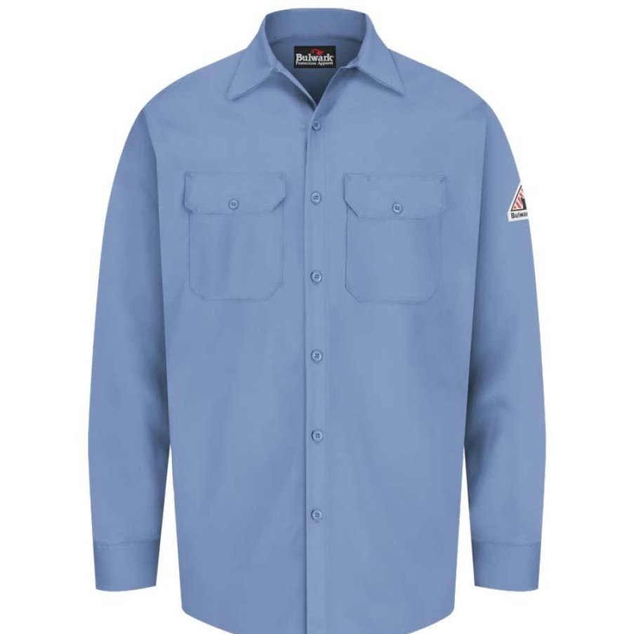 Workwear Bulwark Flame Resistant Shirts | Bulwark Men'S Midweight Excel Fire Resistant Work Shirt