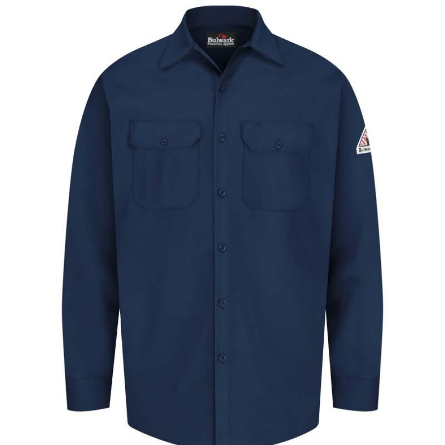 Workwear Bulwark Flame Resistant Shirts | Bulwark Men'S Midweight Excel Fire Resistant Work Shirt