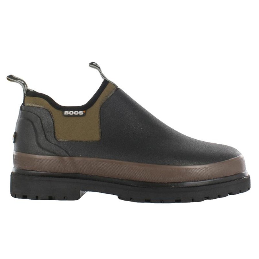 Footwear Bogs Non-Slip Shoes | Bogs Men'S Tillamook Bay Waterproof Slip On Rubber Shoe Black