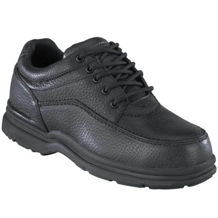 Footwear Rockport Non-Slip Shoes | Rockport Men'S World Tour Moc Oxford - Steel Toe Black