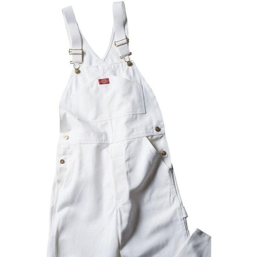 Workwear Dickies Overalls | Dickies Painters Bib Overalls White