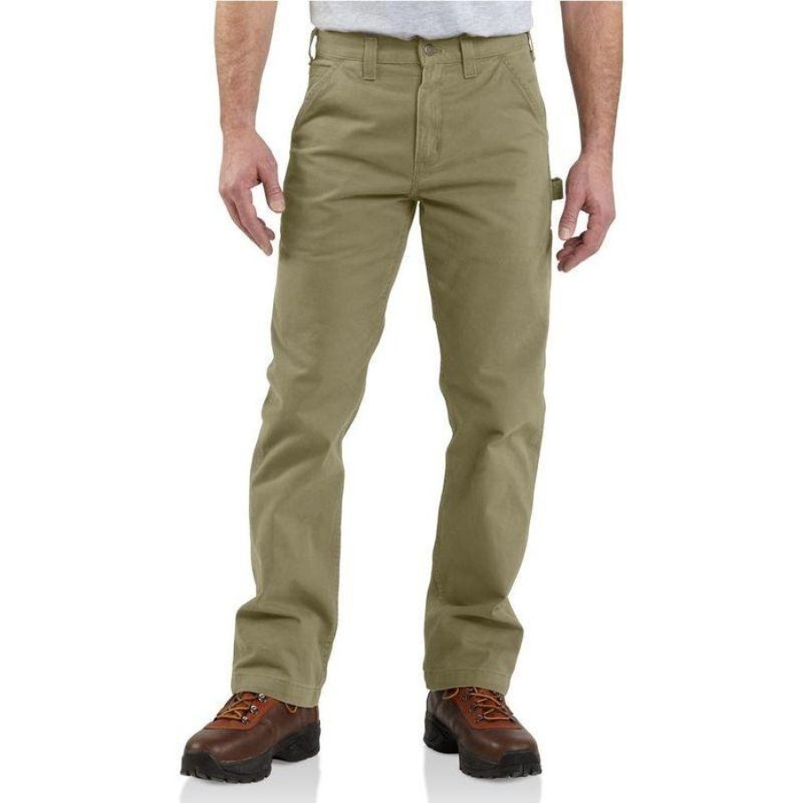 Workwear Carhartt Jeans | Carhartt Men'S Washed Twill Relaxed Fit Dungaree Pants