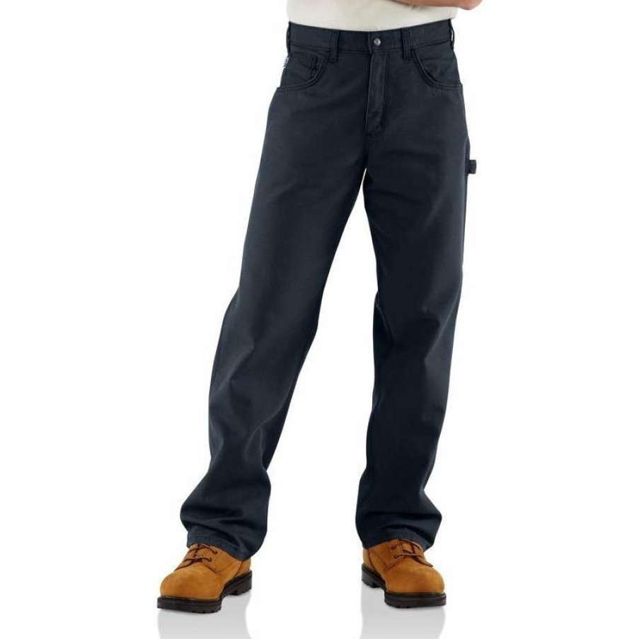 Workwear Carhartt Flame Resistant Bottoms | Carhartt Men'S Flame Resistant Midweight Canvas Jeans