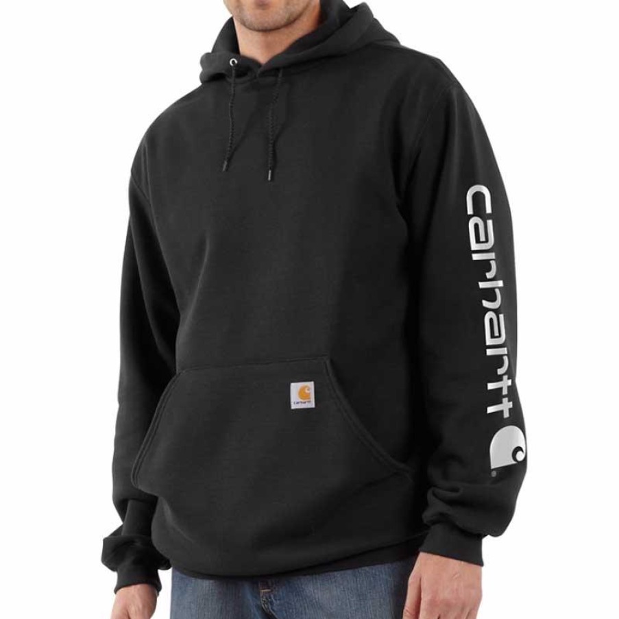 Outerwear Carhartt Hoodies | Carhartt Men'S Midweight Hooded Logo Sweatshirt