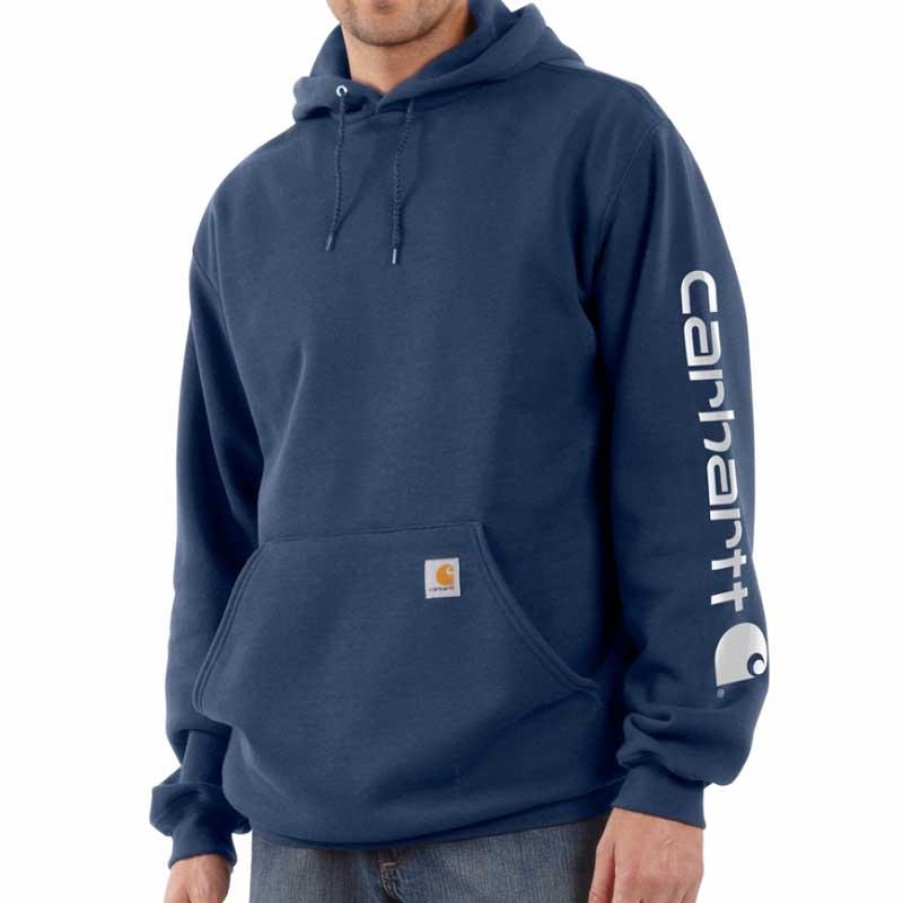 Outerwear Carhartt Hoodies | Carhartt Men'S Midweight Hooded Logo Sweatshirt