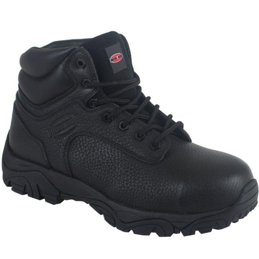 Footwear Iron Age Non-Steel Safety Toe | Iron Age Trencher 6-Inch Composite Toe Work Boots Black