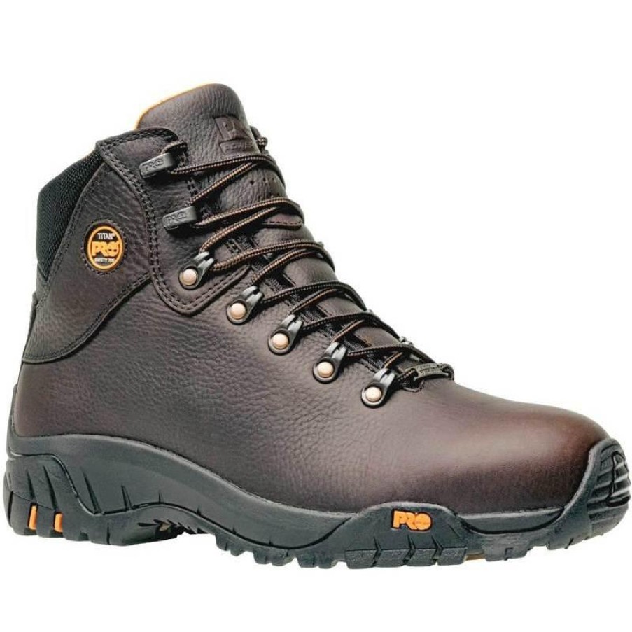 Footwear Timberland Pro Hiking | Timberland Pro Men'S Waterproof Titan Safety Toe Work Boots Worchester Rancher