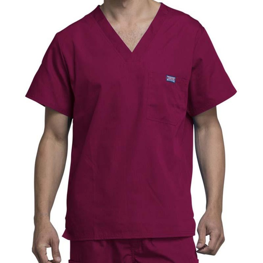 Healthcare Cherokee Workwear Scrub Tops | Cherokee Workwear Men'S V-Neck Scrub Top