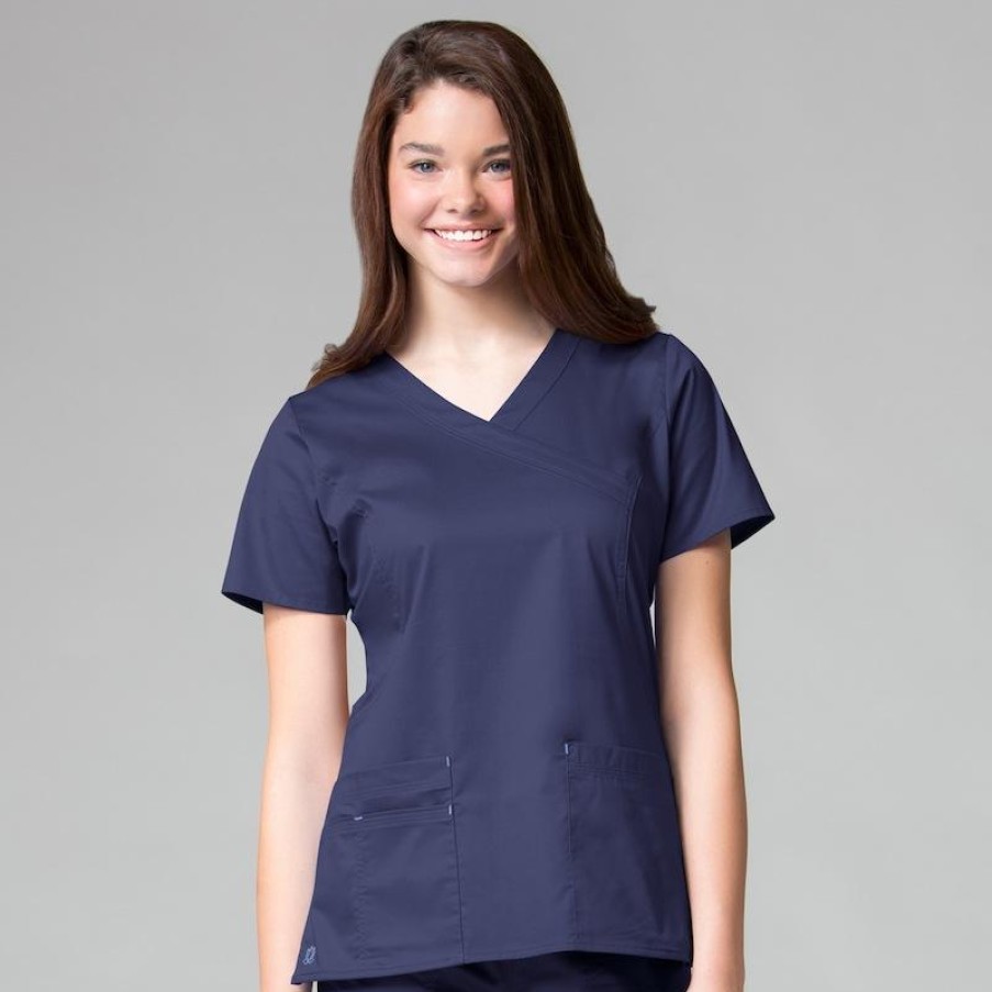 Healthcare Maevn Blossom Scrub Tops | Maevn Blossom Women'S Princess Seam Y-Neck Scrub Top