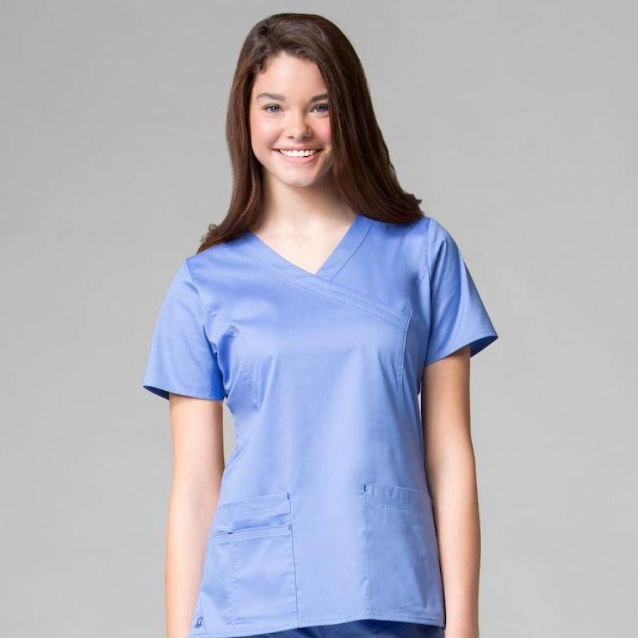 Healthcare Maevn Blossom Scrub Tops | Maevn Blossom Women'S Princess Seam Y-Neck Scrub Top