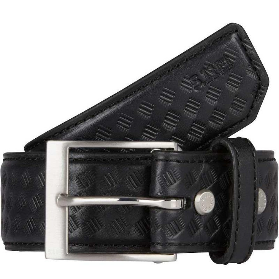 Accessories 5.11 Tactical Belts | 5.11 Tactical Basketweave Leather Belt Black