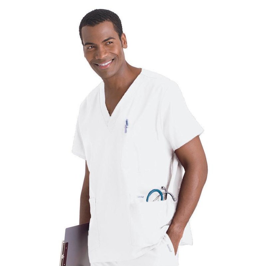 Healthcare Landau Scrub Tops | Landau Men'S 5 Pocket Scrub Top