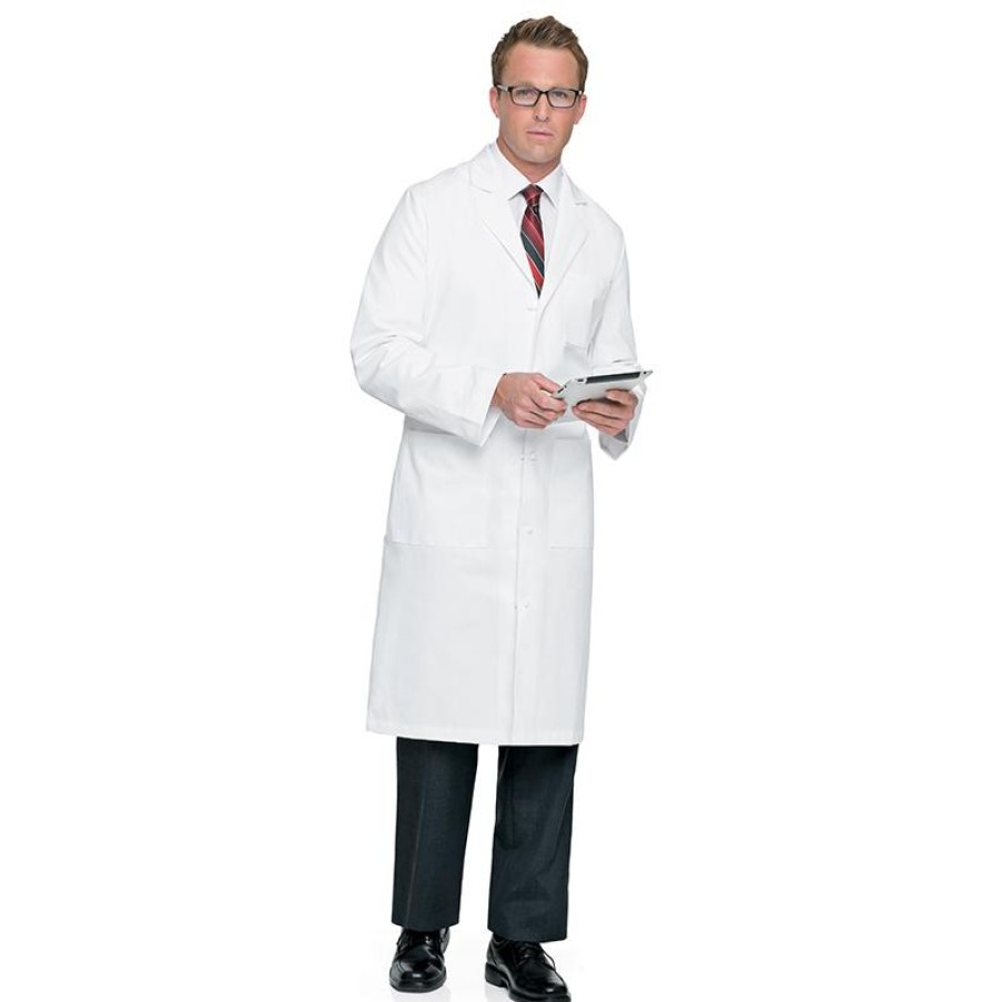 Healthcare Landau Lab Coats & Jackets | Landau Men'S Cotton Lab Coat White