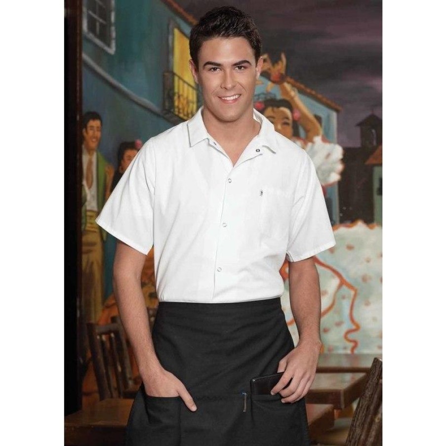 Workwear Uncommon Threads Chef Shirts | Uncommon Threads Short Sleeve Snap Front Utility Shirt