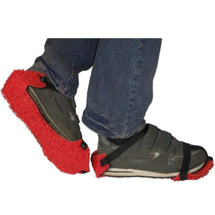 Footwear Paws Slip-Ons | Paws Women'S Usa Made Strap-On Traction Soles - Best Durability Red