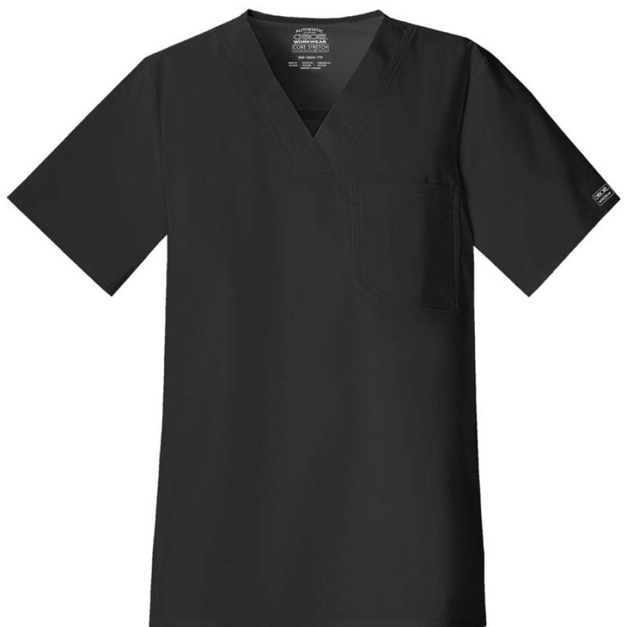 Healthcare Cherokee Workwear Stretch Scrub Tops | Cherokee Workwear Stretch Men'S Stretch V Neck Scrub Top