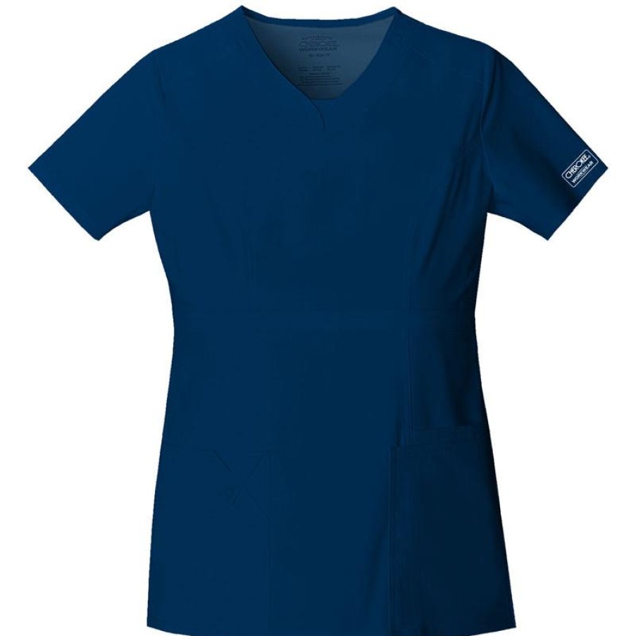 Healthcare Cherokee Workwear Stretch Scrub Tops | Cherokee Workwear Stretch Women'S Jr. V Neck Scrub Top