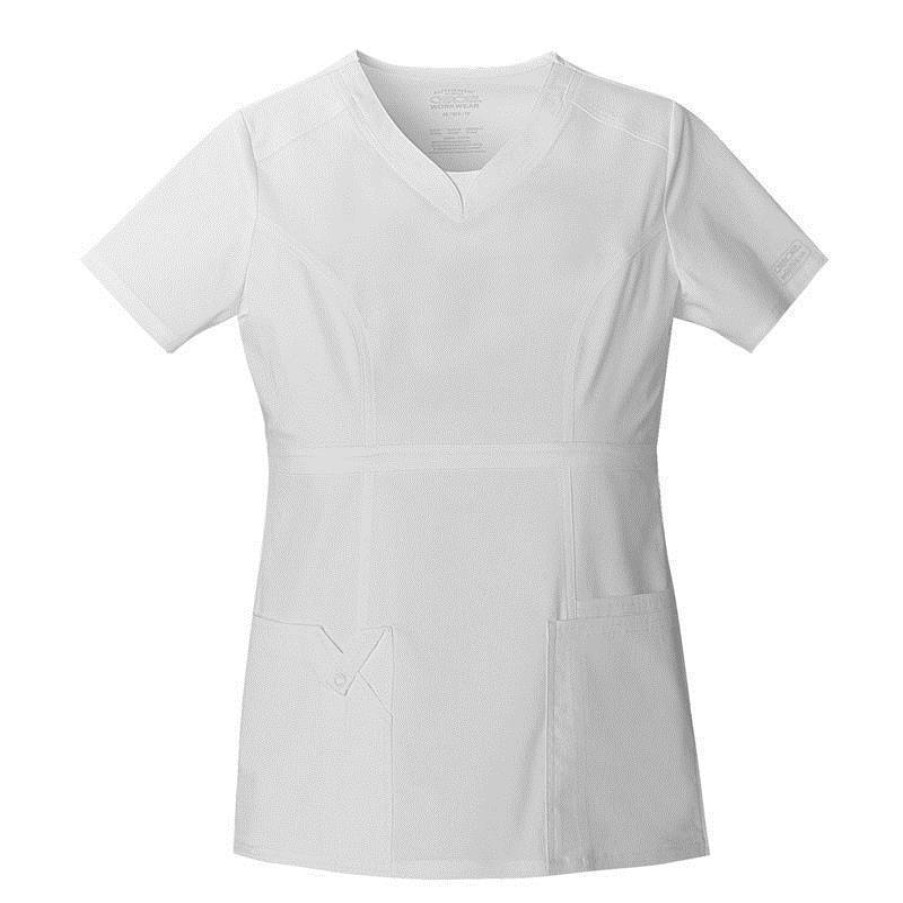 Healthcare Cherokee Workwear Stretch Scrub Tops | Cherokee Workwear Stretch Women'S Jr. V Neck Scrub Top