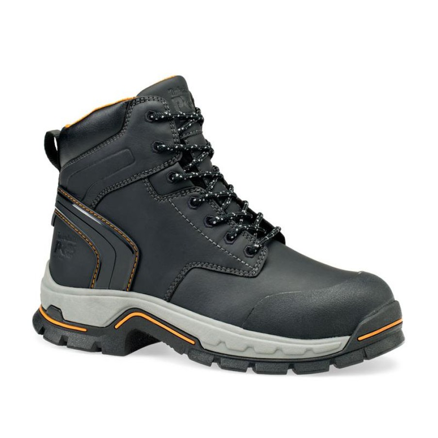 Footwear Timberland Pro Non-Slip Boots | Timberland Pro 6" Stockdale Alloy Safety Toe Black