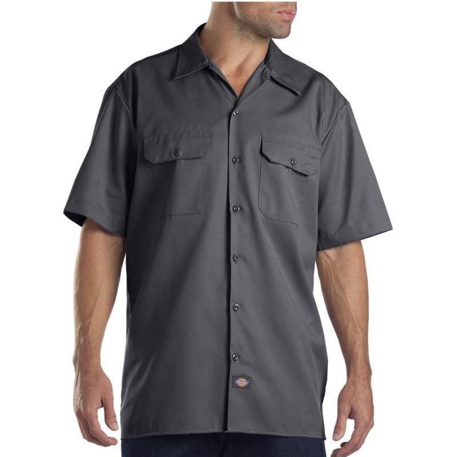 Workwear Dickies Work Shirts | Dickies Men'S Short Sleeve Flex Workshirt