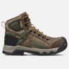 Footwear KEEN Utility Non-Slip Boots | Keen Utility Men'S Davenport Al Waterproof Composite Toe Mid Work Boot Shitake/Forest Night