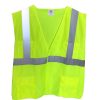 Outerwear Work Force Vests | Work Force Men'S Hi Visibility Class 2 Vest Hi-Vis Green