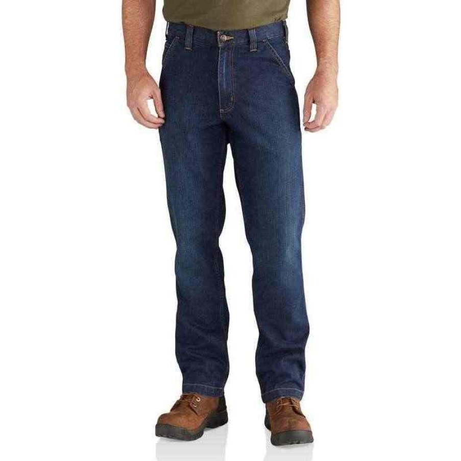 Workwear Carhartt Jeans | Carhartt Men'S Rugged Flex Relaxed Fit Dungaree Jean