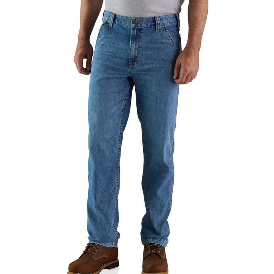 Workwear Carhartt Jeans | Carhartt Men'S Rugged Flex Relaxed Fit Dungaree Jean