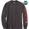 Workwear Carhartt T-Shirts | Carhartt Men'S Long Sleeve Graphic Logo T-Shirt