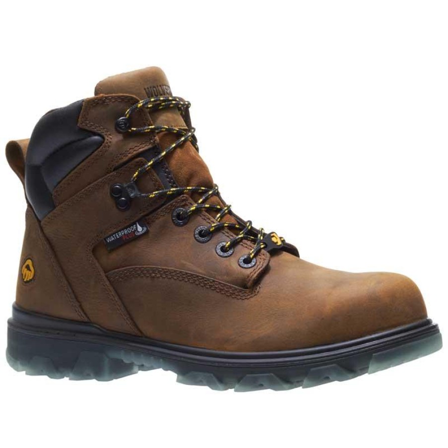 Footwear Wolverine Non-Slip Boots | Wolverine Men'S 6" I-90 Epx Carbonmax Safety Toe Work Boot Sudan Brown