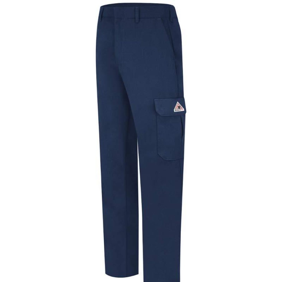 Workwear Bulwark Work Pants | Bulwark Men'S Flame Resistant Cargo Work Pant Navy