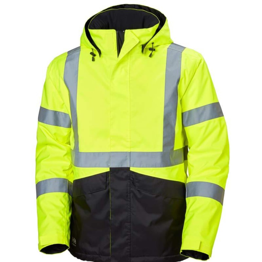 Outerwear Helly Hansen Rain Jackets | Helly Hansen Men'S Alta Class 3 Insulated Winter Jacket Hi Viz Yellow