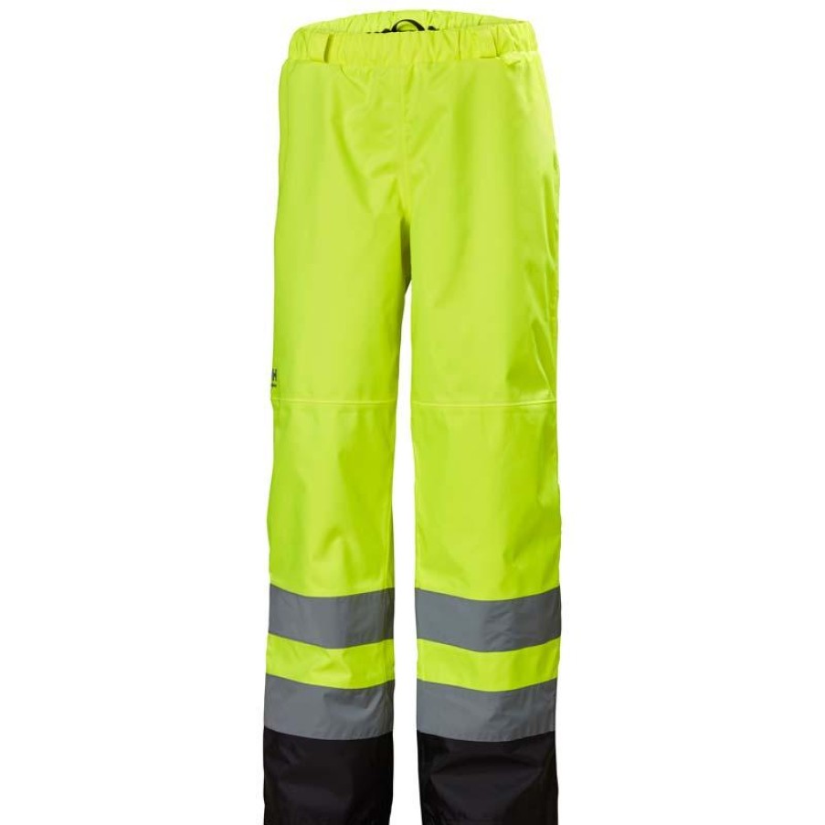 Outerwear Helly Hansen Rain Pants & Bibs | Helly Hansen Men'S Alta Hi-Vis Waterproof Shell Rain Pant Hi-Vis Yellow