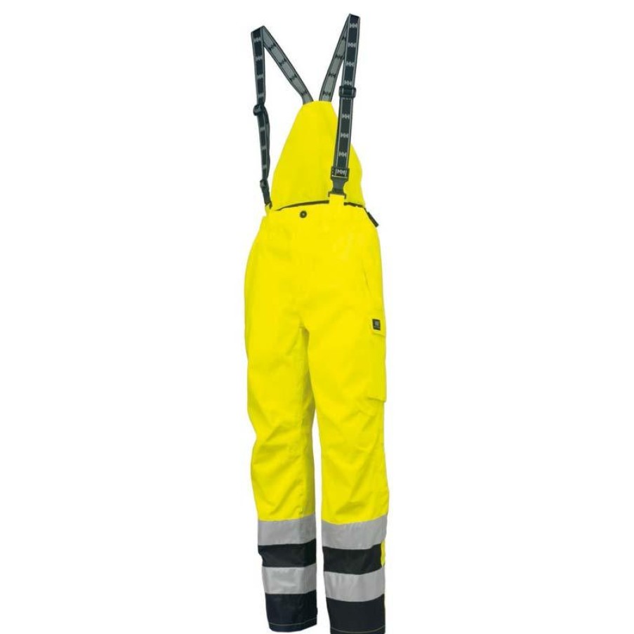 Outerwear Helly Hansen Rain Gear | Helly Hansen Men'S Potsdam Hi-Vis Waterproof Rain Bibs