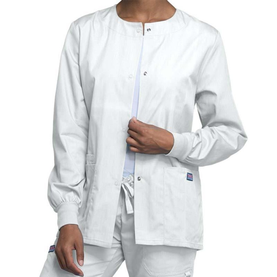 Healthcare Cherokee Workwear Lab Coats & Jackets | Cherokee Workwear Solid Color Warm Up Scrub Jacket