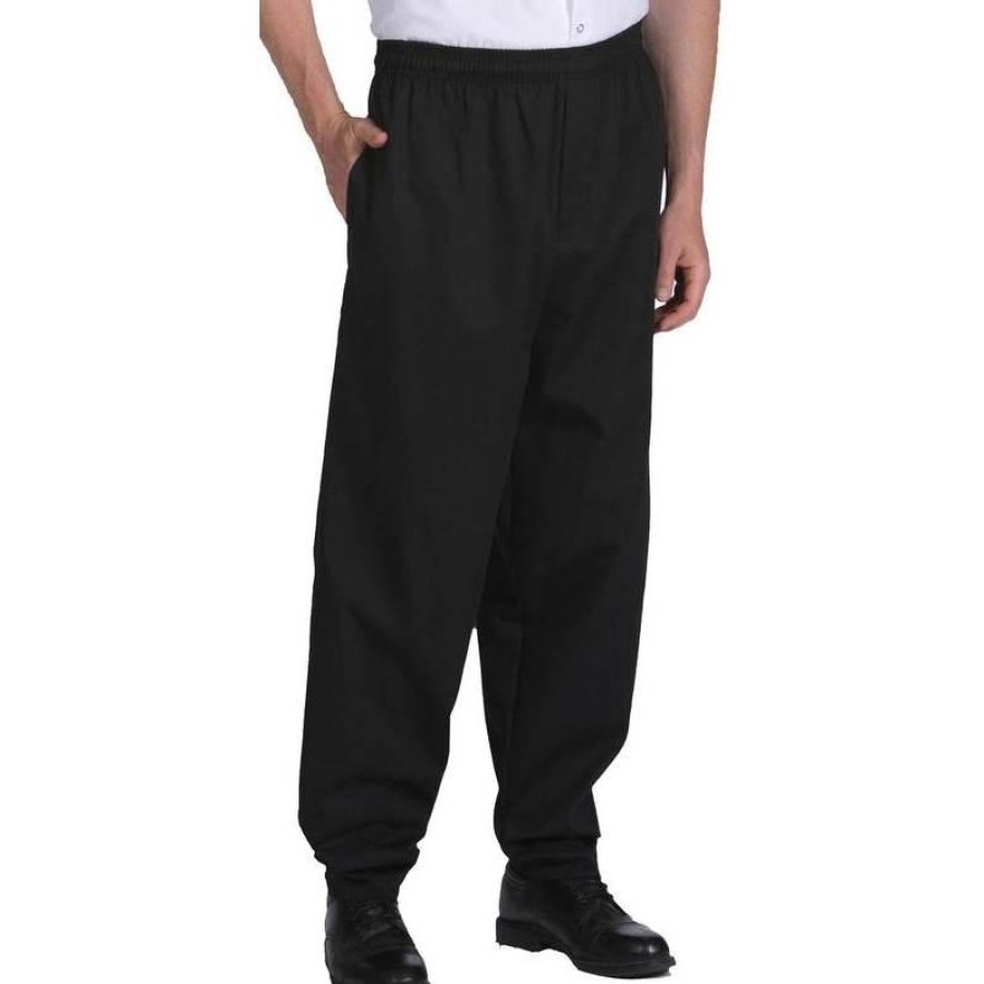 Workwear Edwards Chef Pants | Edwards Traditional Baggy Chef Pants Black