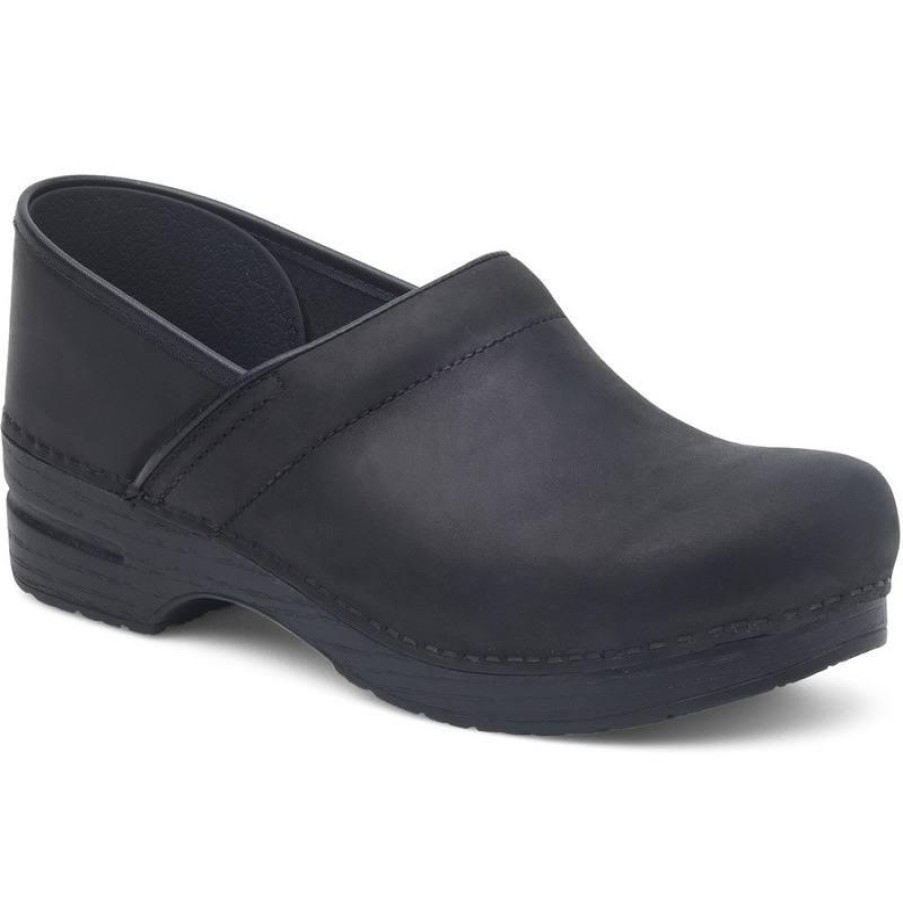 Footwear Dansko Non-Slip Healthcare | Dansko Professional Oiled Leather Clog Black