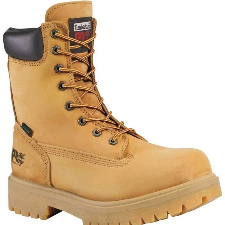 Footwear Timberland Pro Non-Slip Boots | Timberland Pro 8-Inch Waterproof Work Boots Wheat