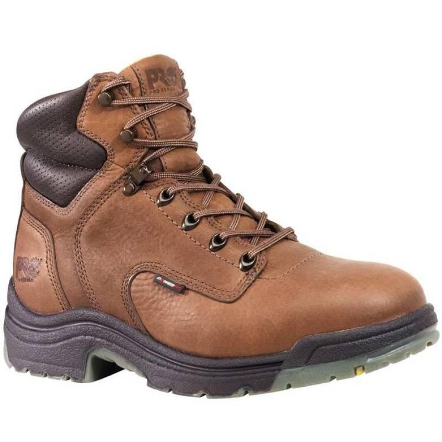 Footwear Timberland Pro Non-Slip Boots | Timberland Pro Titan Alloy Safety Toe 6-Inch Work Boots Brown