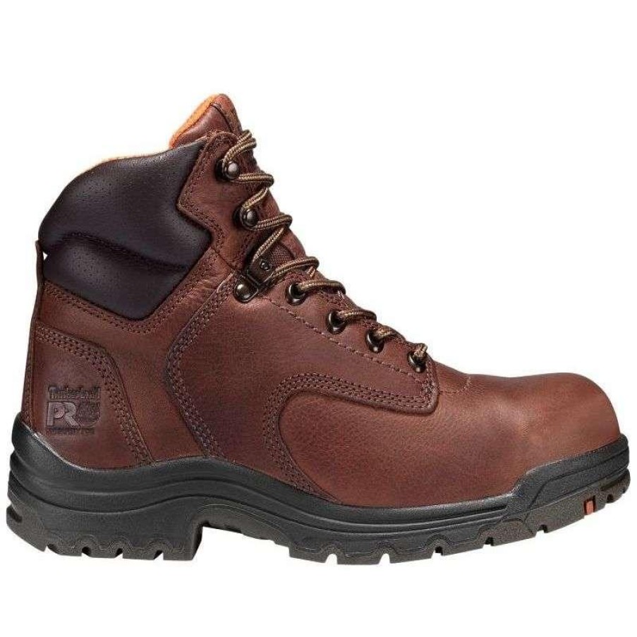 Footwear Timberland Pro Non-Slip Boots | Timberland Pro Women'S Titan 6-Inch Safety Toe Boots Brown