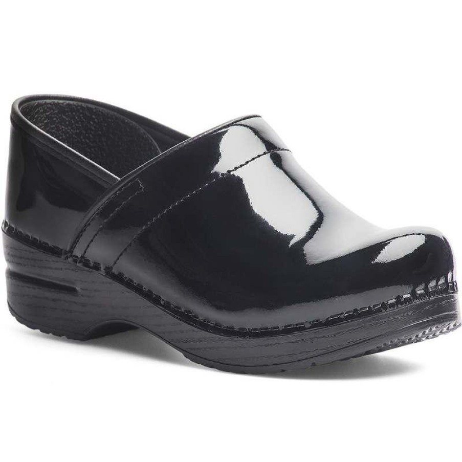 Footwear Dansko Non-Slip Healthcare | Dansko Professional Patent Leather Clog Black