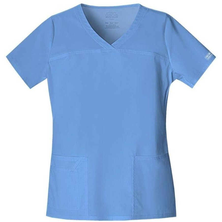 Healthcare Cherokee Workwear Stretch Scrub Tops | Cherokee Workwear Stretch Women'S V-Neck Scrub Top