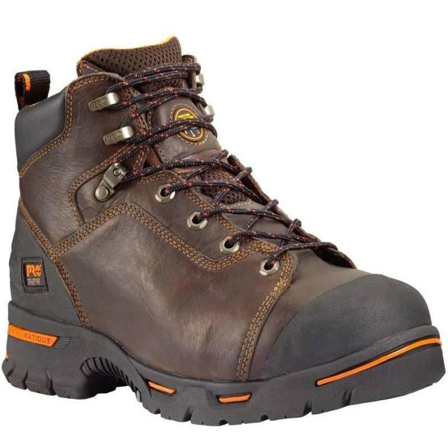 Footwear Timberland Pro Non-Slip Boots | Timberland Pro Endurance 6-Inch Steel Toe Boots Brown