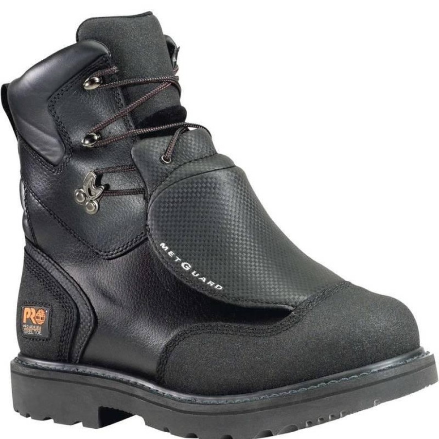 Footwear Timberland Pro Met Guard | Timberland Pro Men'S Met Guard Waterproof 8-Inch Steel Toe Work Boots Black