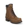 Footwear Chippewa Steel Toe | Chippewa Men'S 8-Inch Steel Toe Insulated Logger Boots Brown