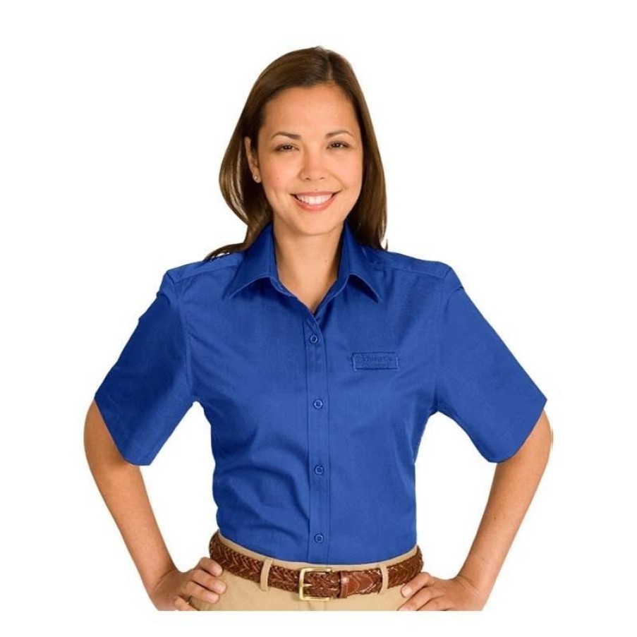 Workwear Edwards Work Shirts | Edwards Women'S Short Sleeve Service Shirt